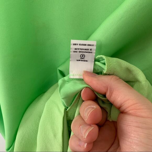 Diane Von Furstenberg Lime Green Belted Dress - Picture 11 of 13